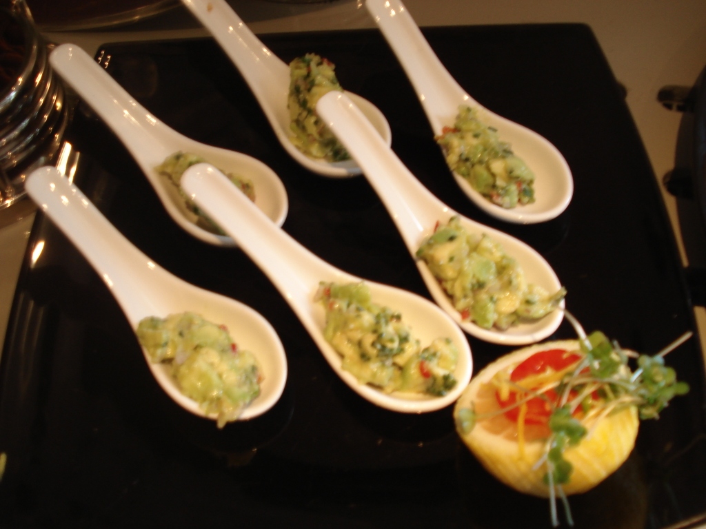 Avocado with Red Chilli, Shallots and Lemon Juice for St. James's London Catering